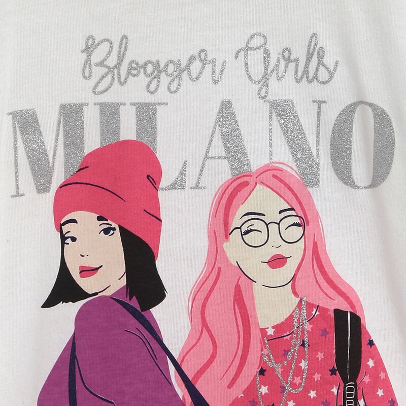 Knitted T-Shirt With Print image number 2